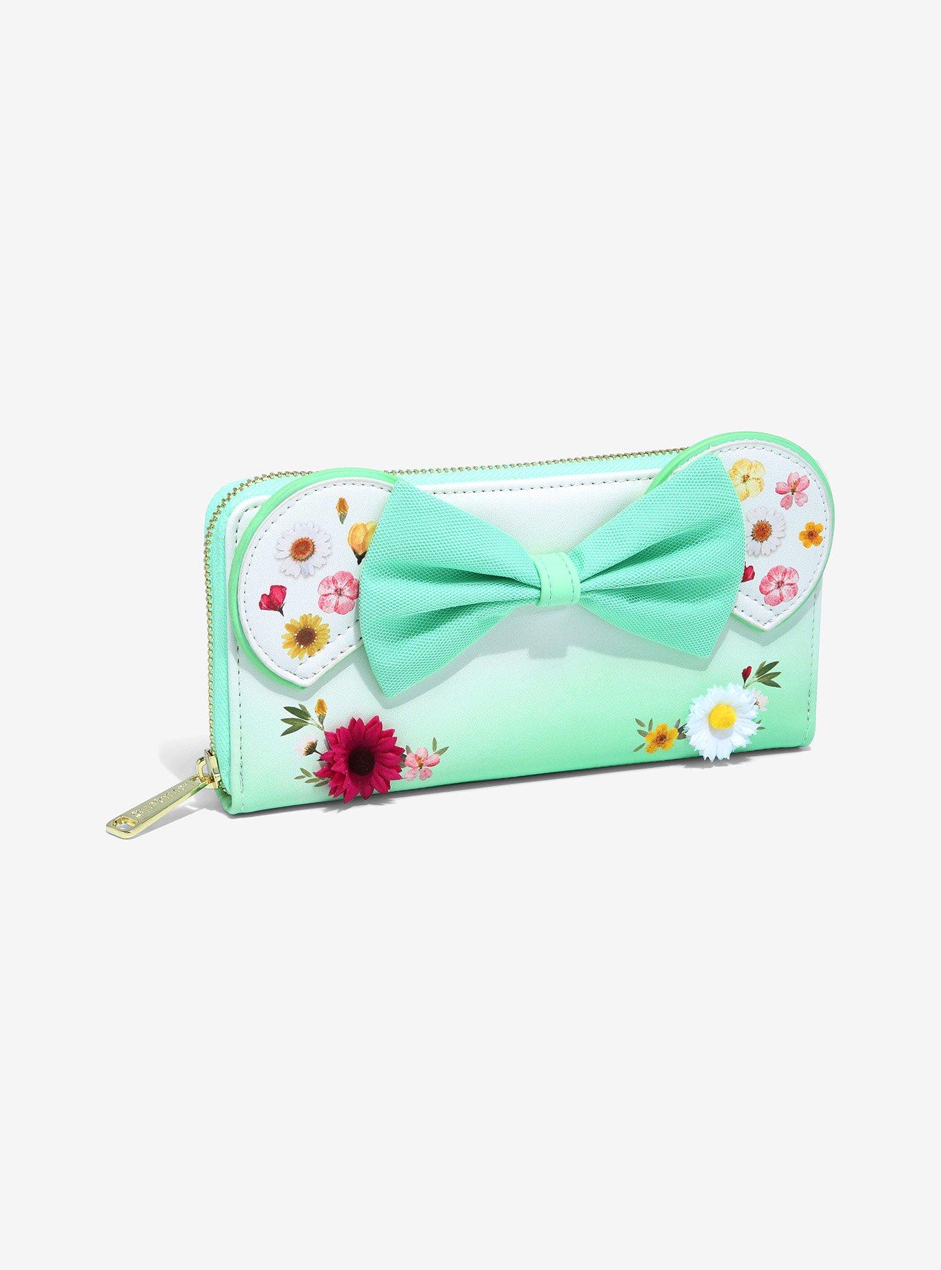 Minnie Mouse Pressed Flower Loungefly NWT NWT Loungefly Disney Minnie Mouse Pressed Flower Bow Mini  main image 3