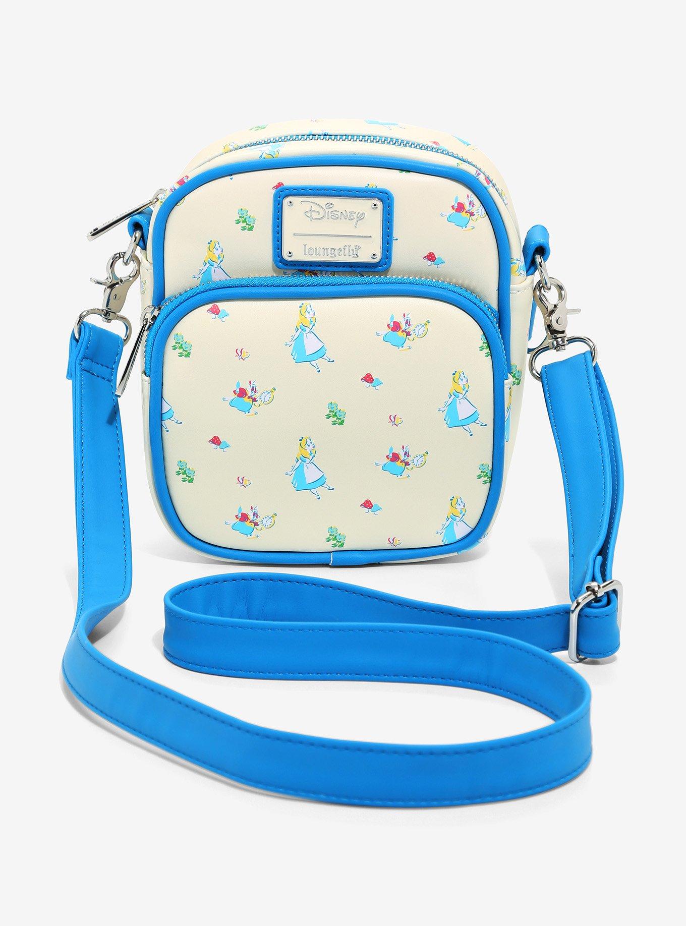 Loungefly Disney Alice in Wonderland Alice & White Rabbit Allover Print Crossbody Bag - BoxLunch Exclusive, , hi-res