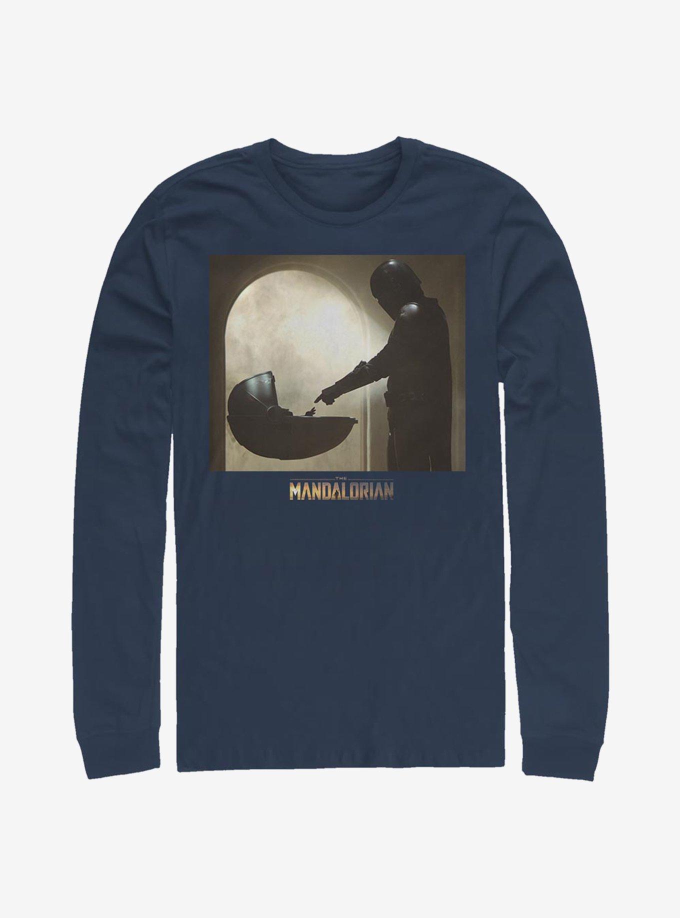 Star Wars The Mandalorian The Child Scene Long-Sleeve T-Shirt, NAVY, hi-res