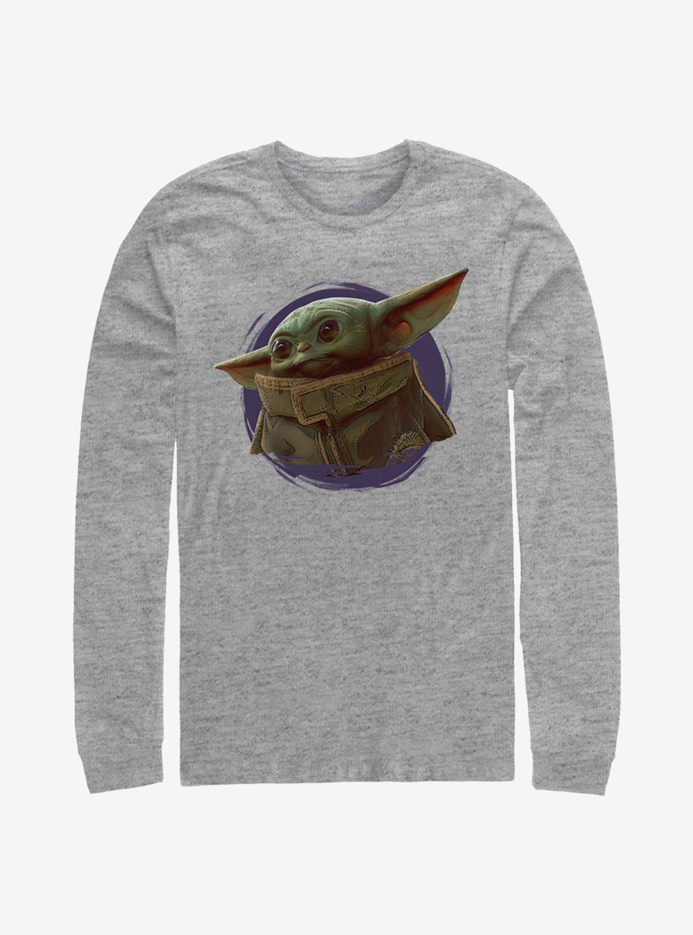 Star Wars The Mandalorian The Child Portrait Long-Sleeve T-Shirt, ATH HTR, hi-res