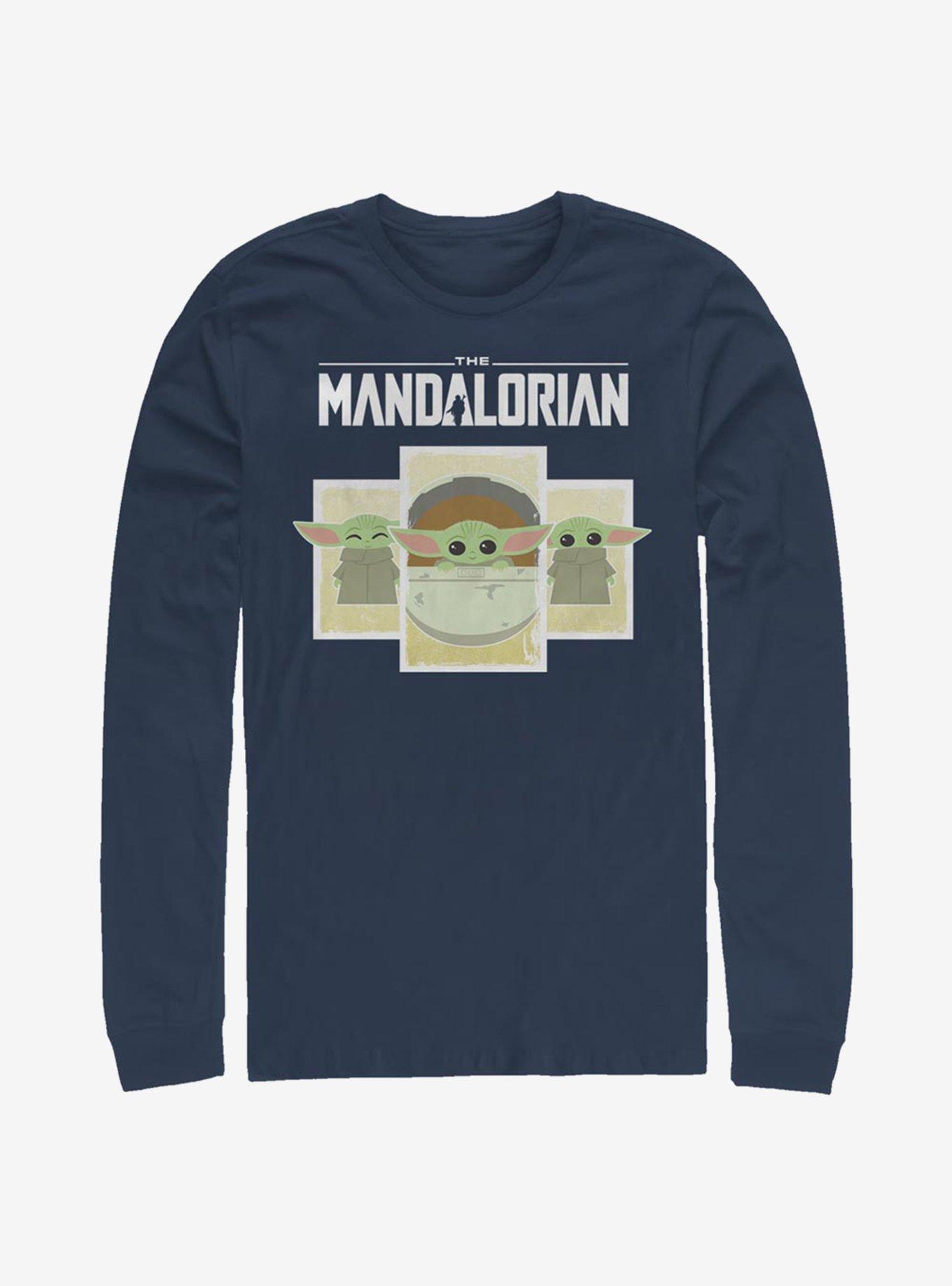 Star Wars The Mandalorian The Child Boxes Long-Sleeve T-Shirt, NAVY, hi-res