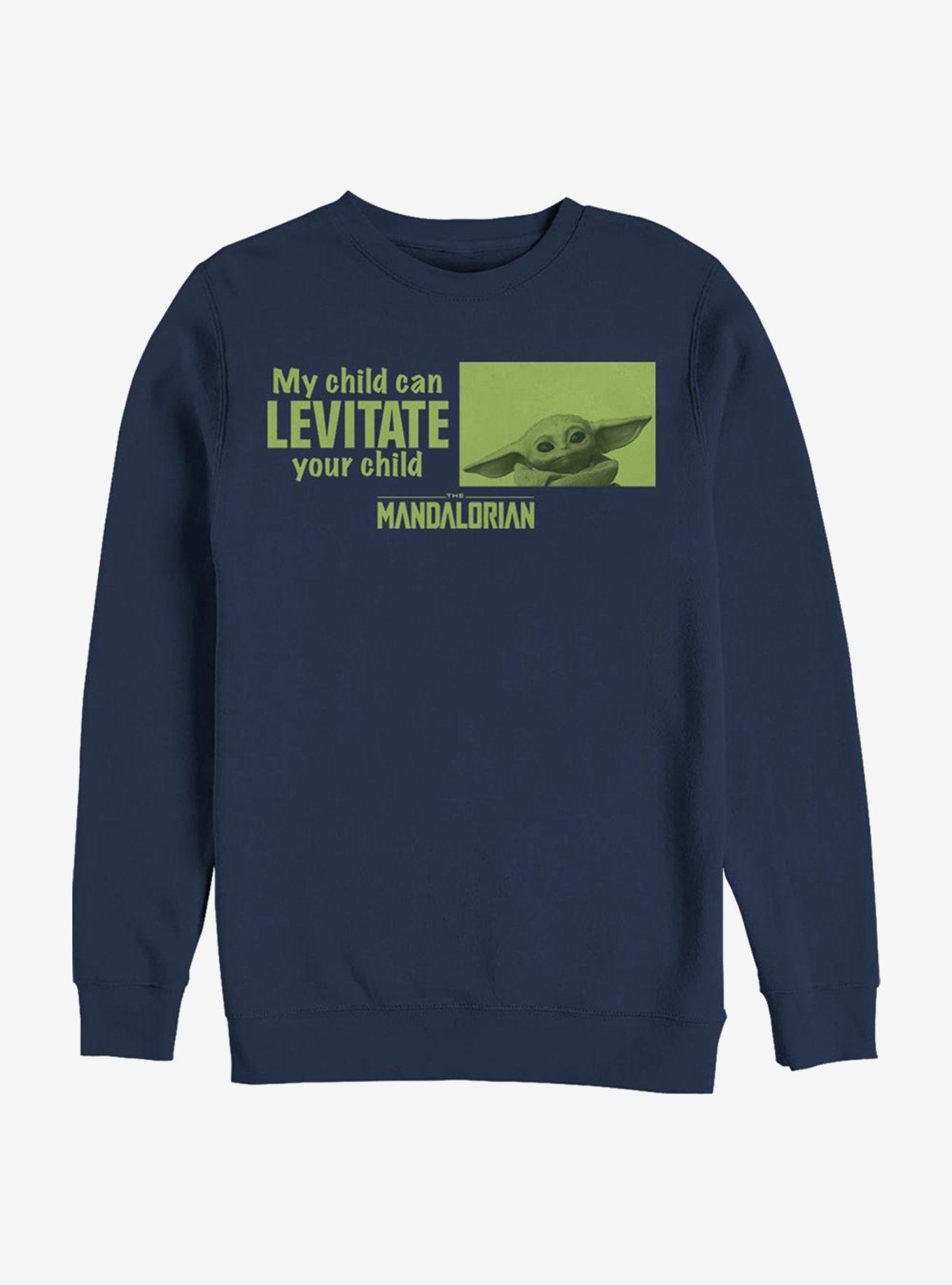 Star Wars The Mandalorian The Child Can Levitate Sweatshirt, NAVY, hi-res