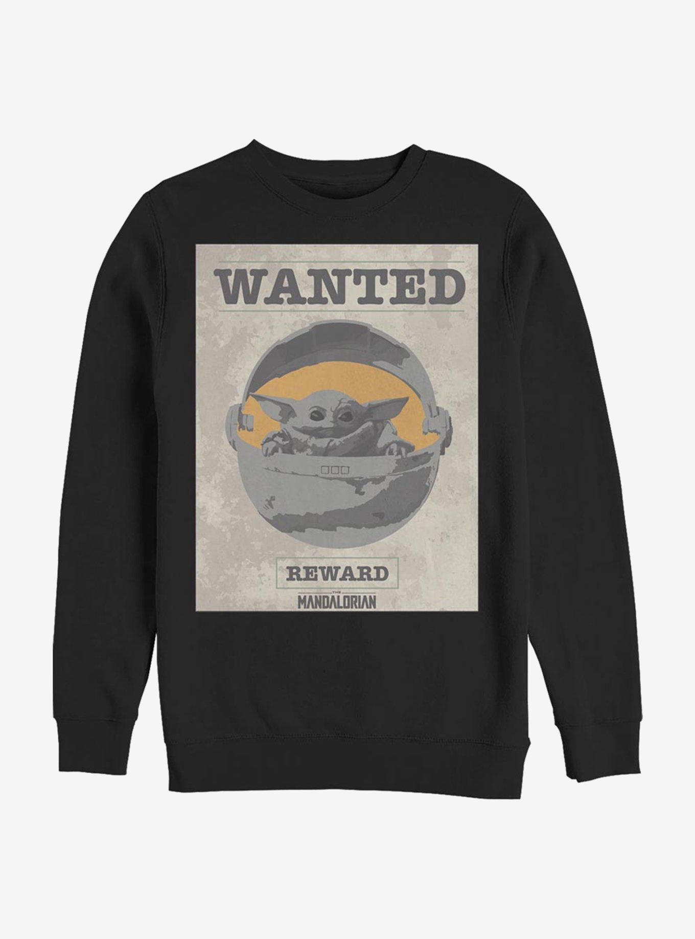 Star Wars The Mandalorian Wanted The Child Sweatshirt, BLACK, hi-res