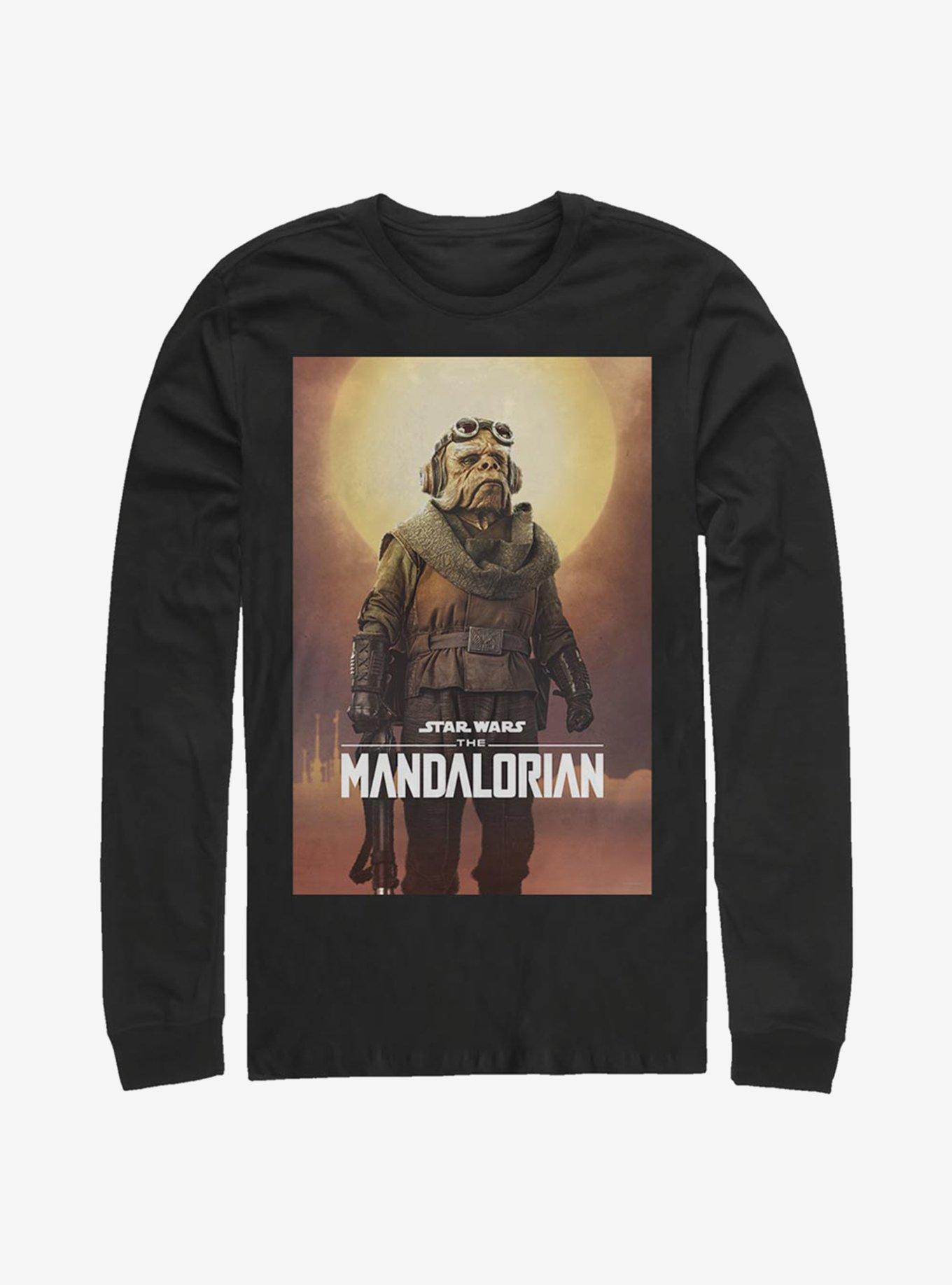 Star Wars The Mandalorian Alien Poster Long-Sleeve T-Shirt, BLACK, hi-res