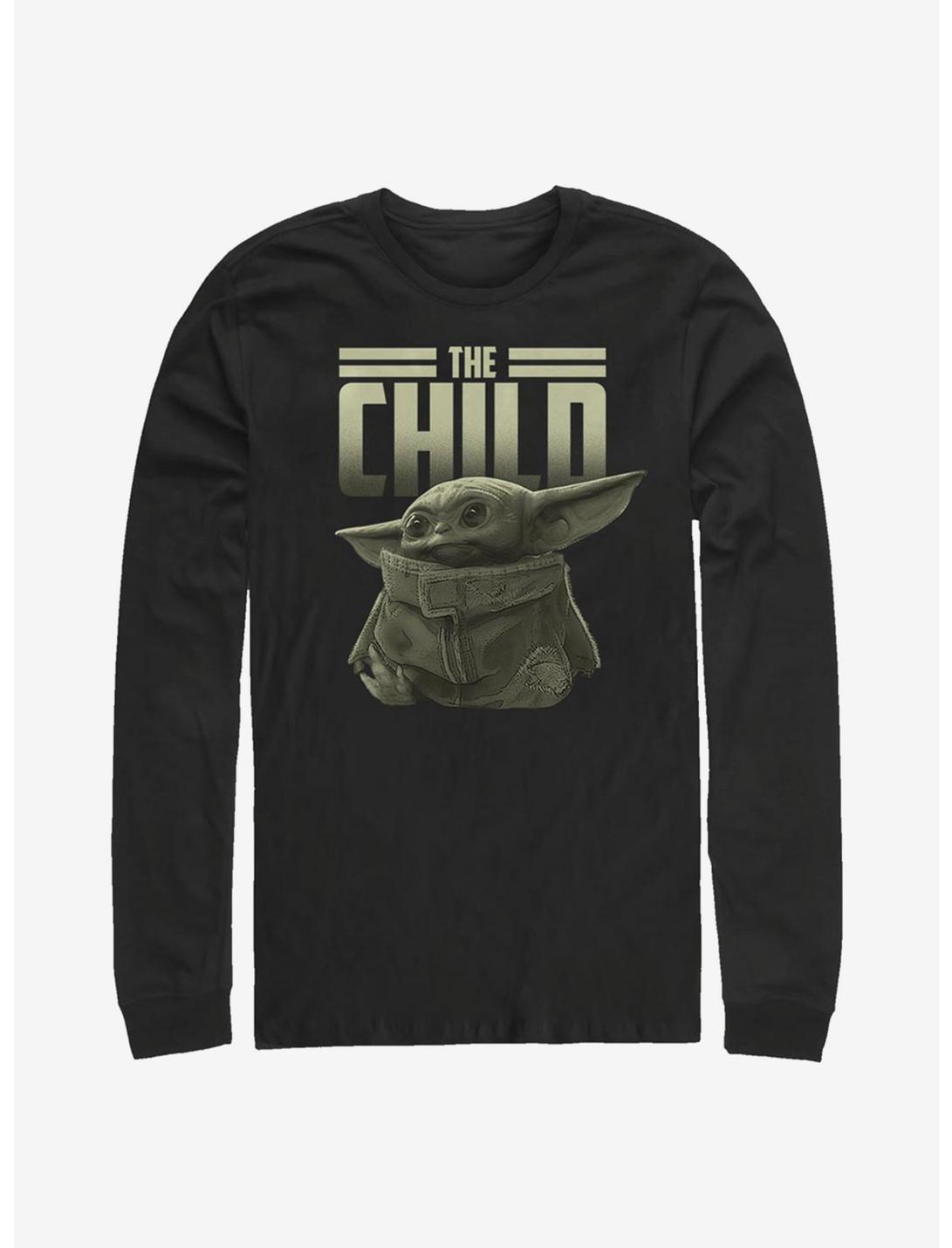 Star Wars The Mandalorian The Child Title Long-Sleeve T-Shirt, BLACK, hi-res