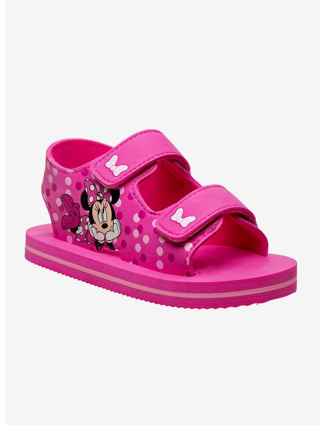 Disney Minnie Mouse Girls Hook And Loop Sandals, PINK, hi-res