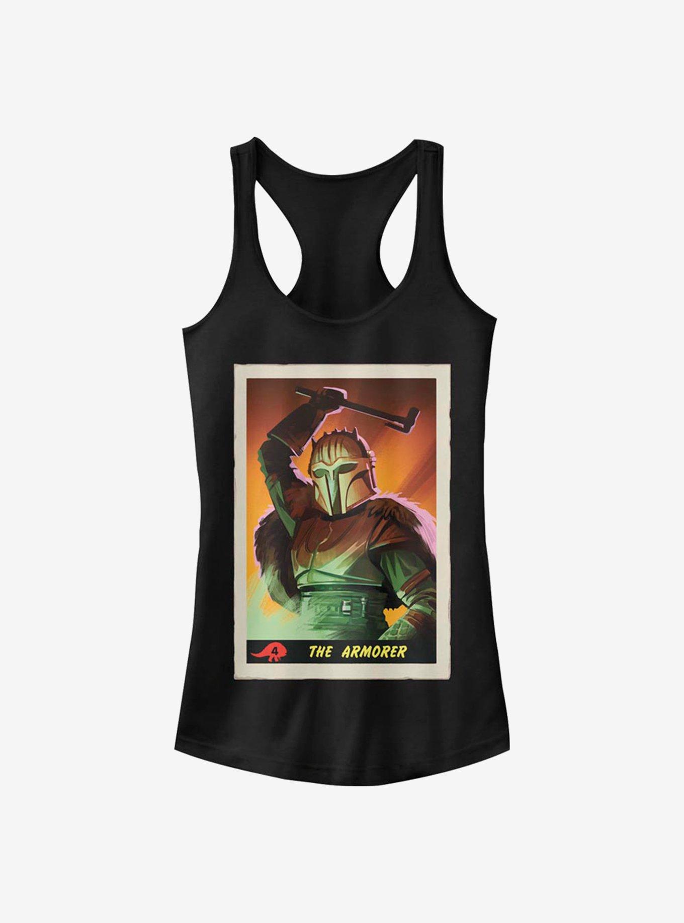 Star Wars The Mandalorian Armorer Card Girls Tank, BLACK, hi-res