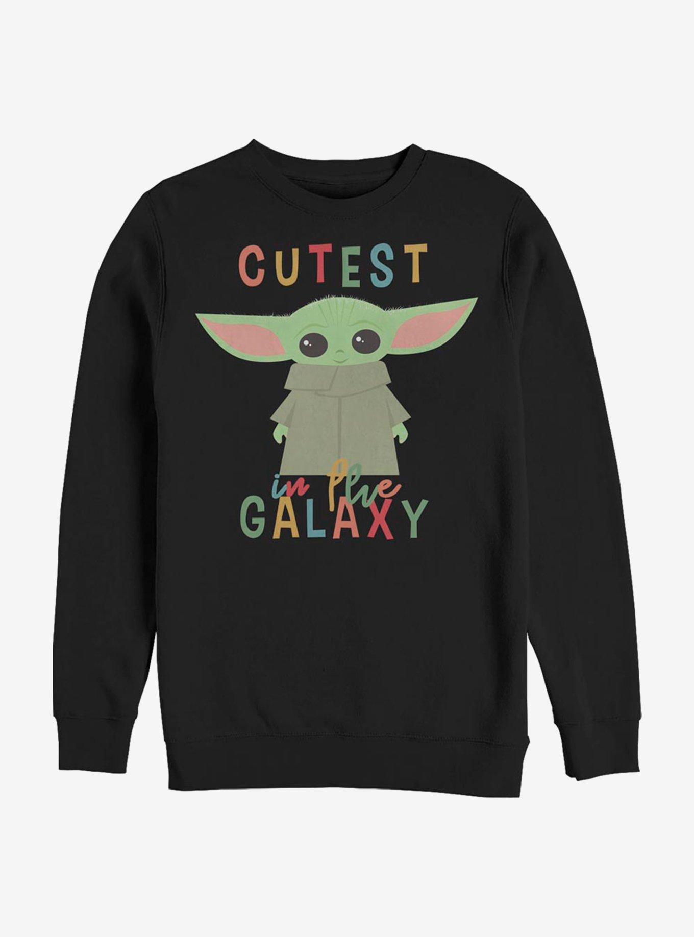 Star Wars The Mandalorian Cutest Little The Child Crew Sweatshirt, BLACK, hi-res