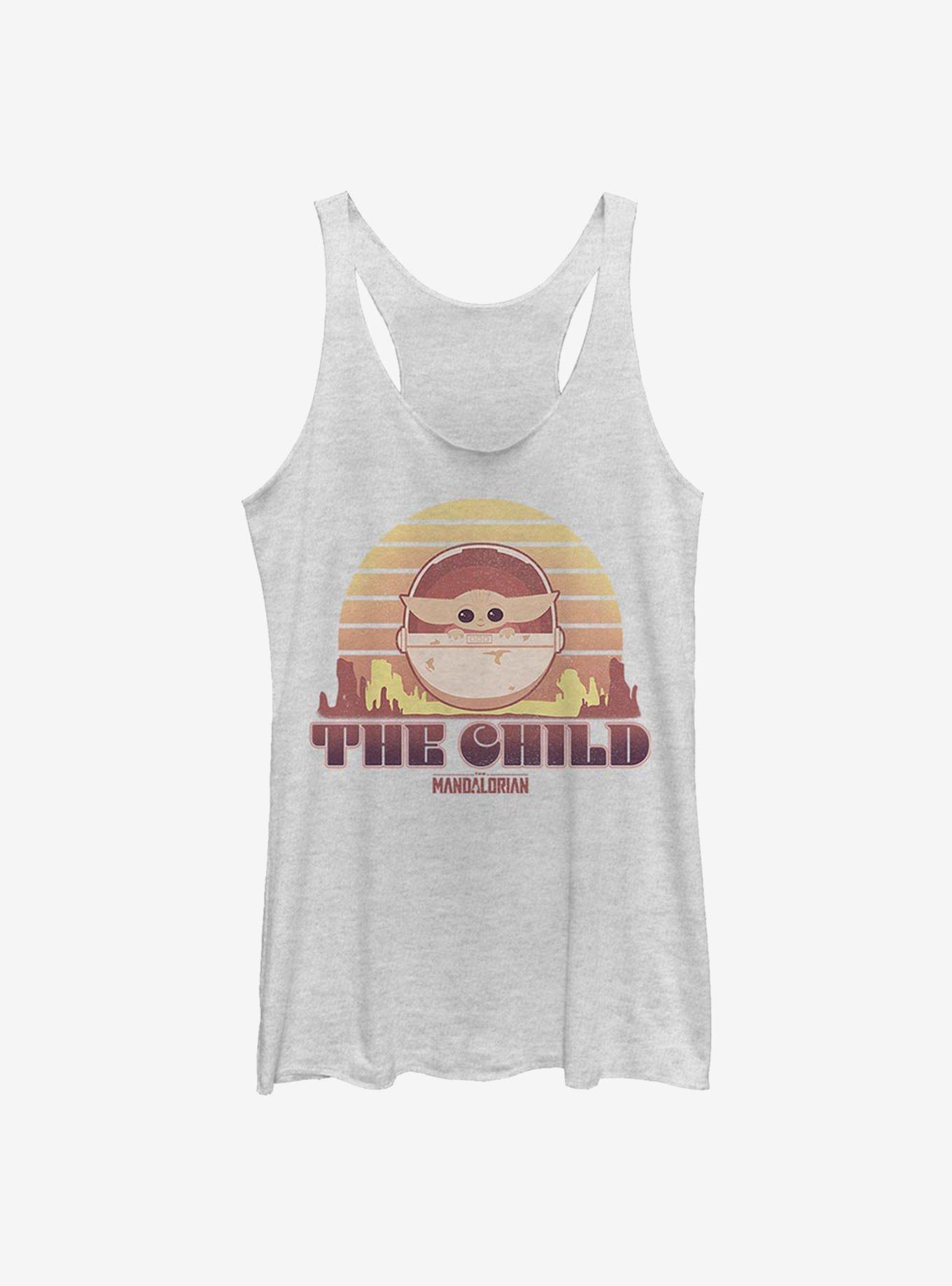 Star Wars The Mandalorian Sunset The Child Girls Tank Top, WHITE HTR, hi-res