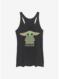 Star Wars The Mandalorian The Child Covered Face Girls Tank, BLK HTR, hi-res