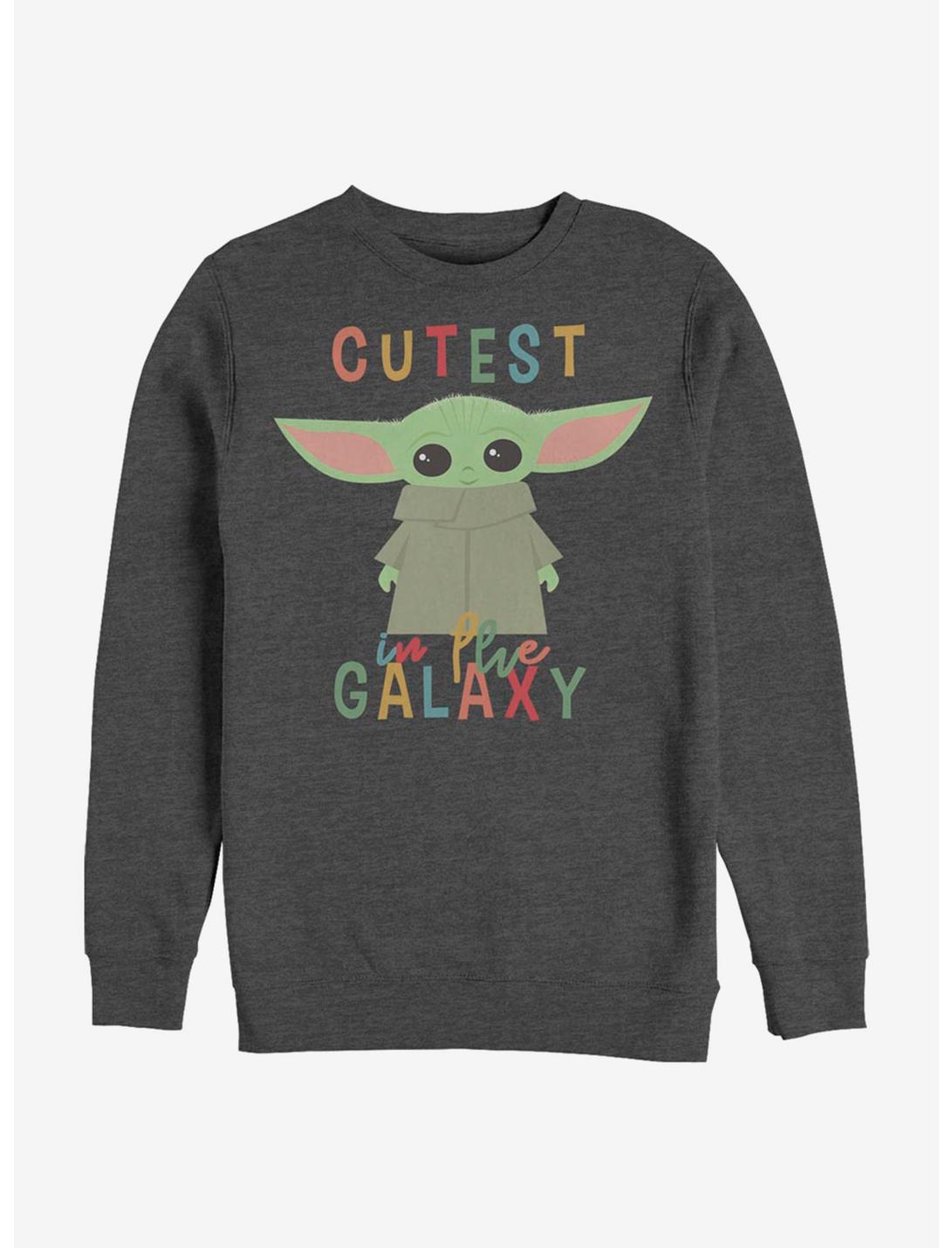 Star Wars The Mandalorian Cutest Little The Child Crew Sweatshirt, CHAR HTR, hi-res