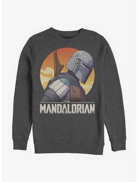 Star Wars The Mandalorian Mando Sunset Crew Sweatshirt, , hi-res