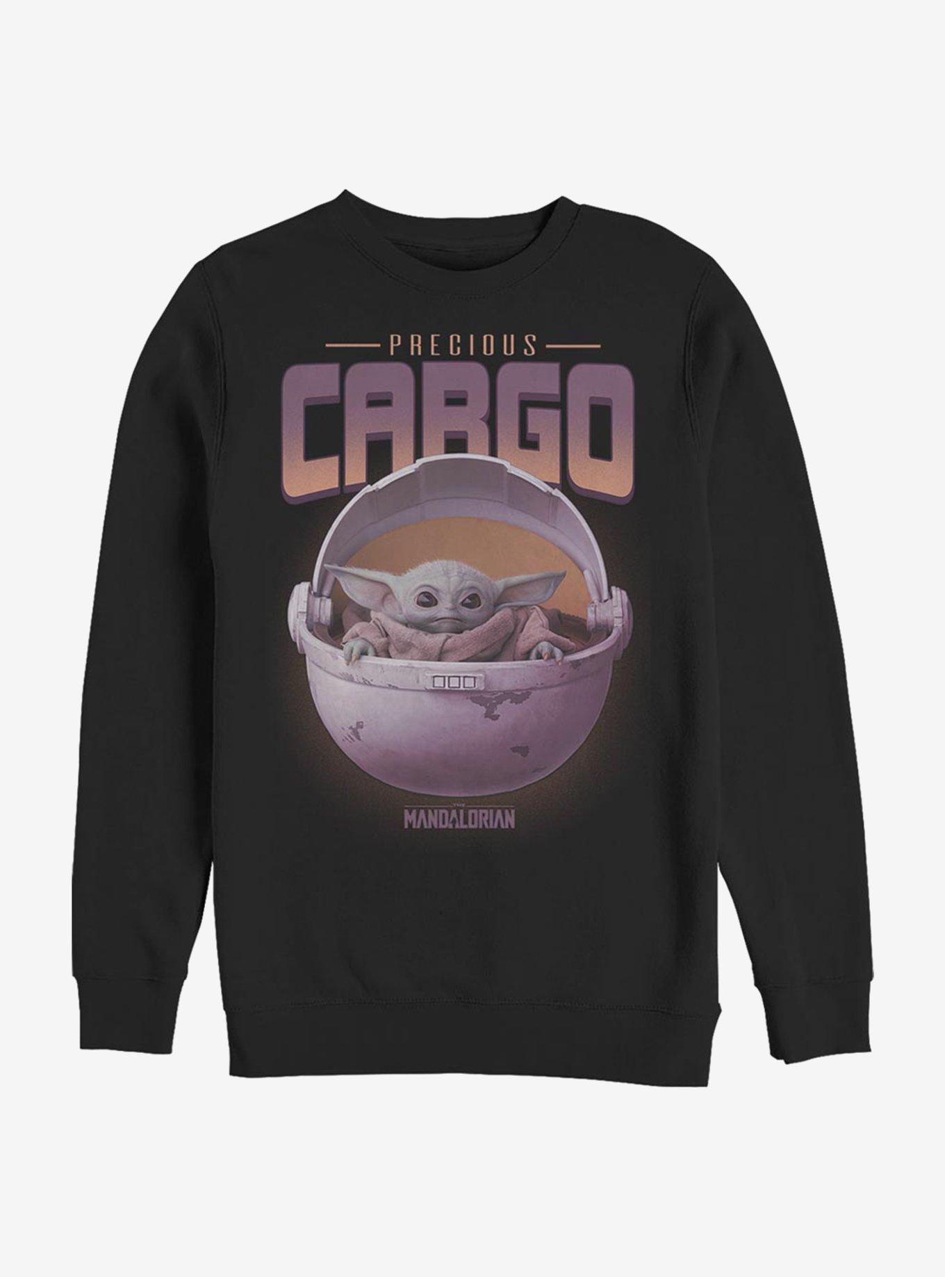 Star Wars The Mandalorian Precious Cargo The Child Crew Sweatshirt, BLACK, hi-res