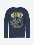 Star Wars The Mandalorian Retro Mando Long-Sleeve T-Shirt, NAVY, hi-res