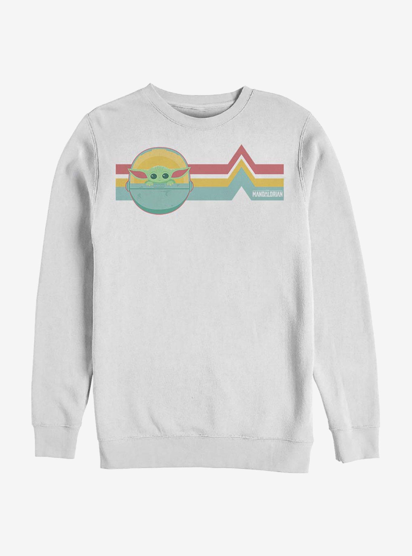 Star Wars The Mandalorian Rainbow Child Crew Sweatshirt, WHITE, hi-res