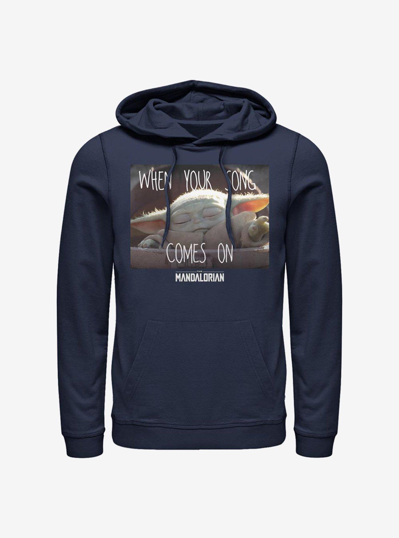 Star Wars The Mandalorian The Child Song Meme Hoodie, NAVY, hi-res