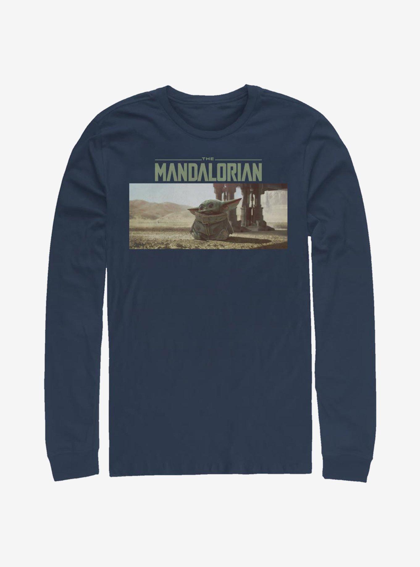 Star Wars The Mandalorian The Child Still Looking Long-Sleeve T-Shirt, NAVY, hi-res