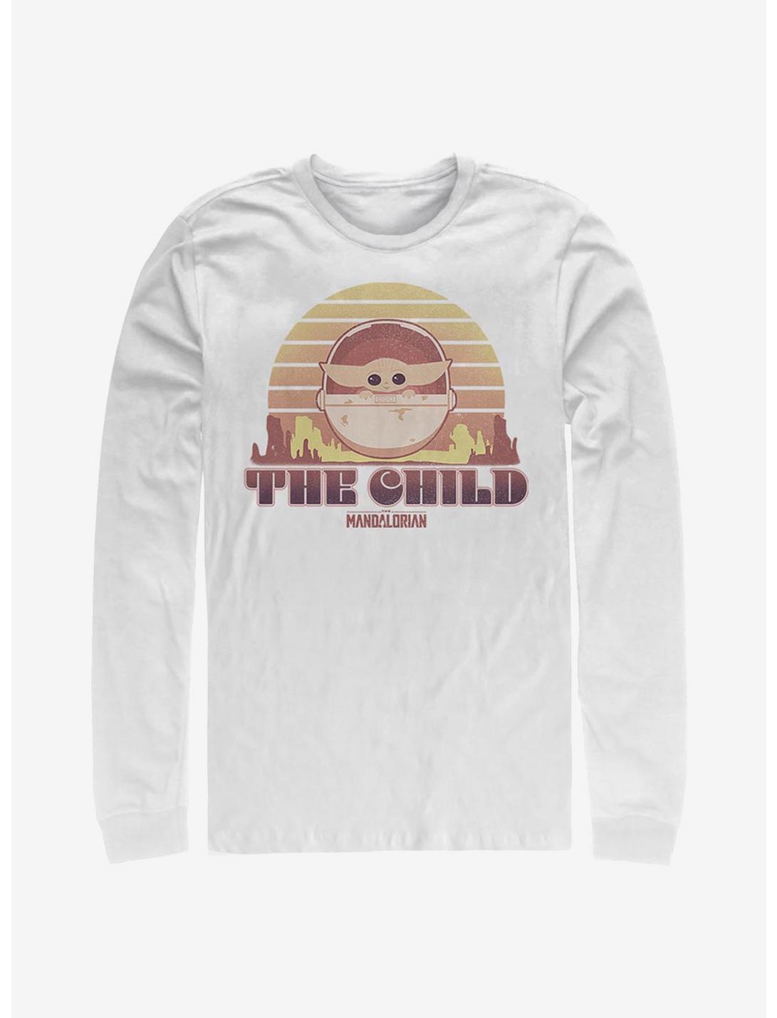 Star Wars The Mandalorian Sunset The Child Long-Sleeve T-Shirt, WHITE, hi-res