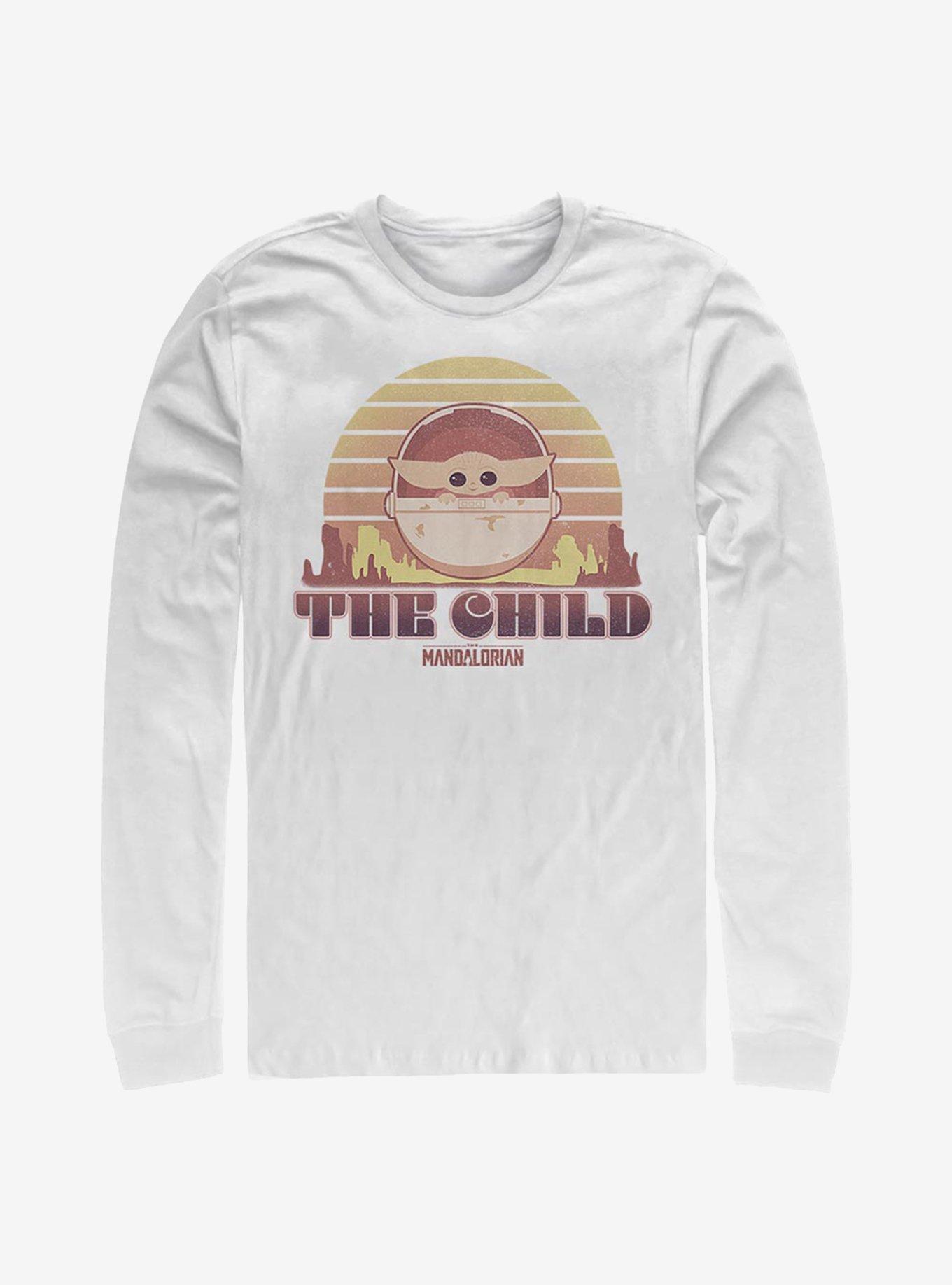 Star Wars The Mandalorian Sunset The Child Long-Sleeve T-Shirt, WHITE, hi-res