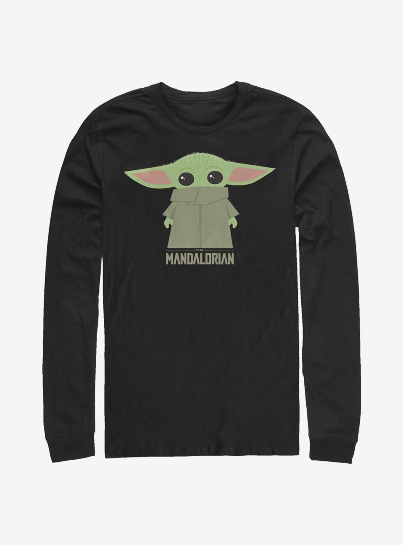 Star Wars The Mandalorian The Child Covered Face Long-Sleeve T-Shirt, BLACK, hi-res