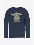 Star Wars The Mandalorian The Child Covered Face Long-Sleeve T-Shirt, NAVY, hi-res