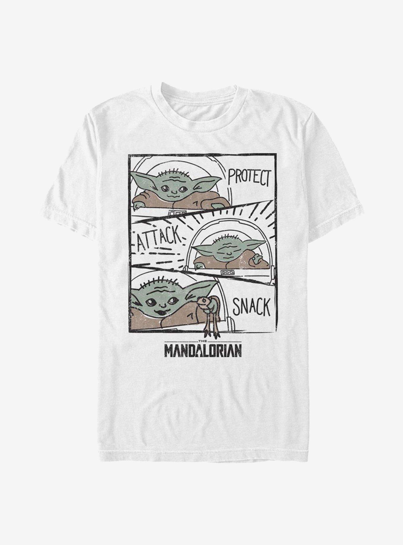 Star Wars The Mandalorian The Child Doodle Panels T-Shirt, WHITE, hi-res