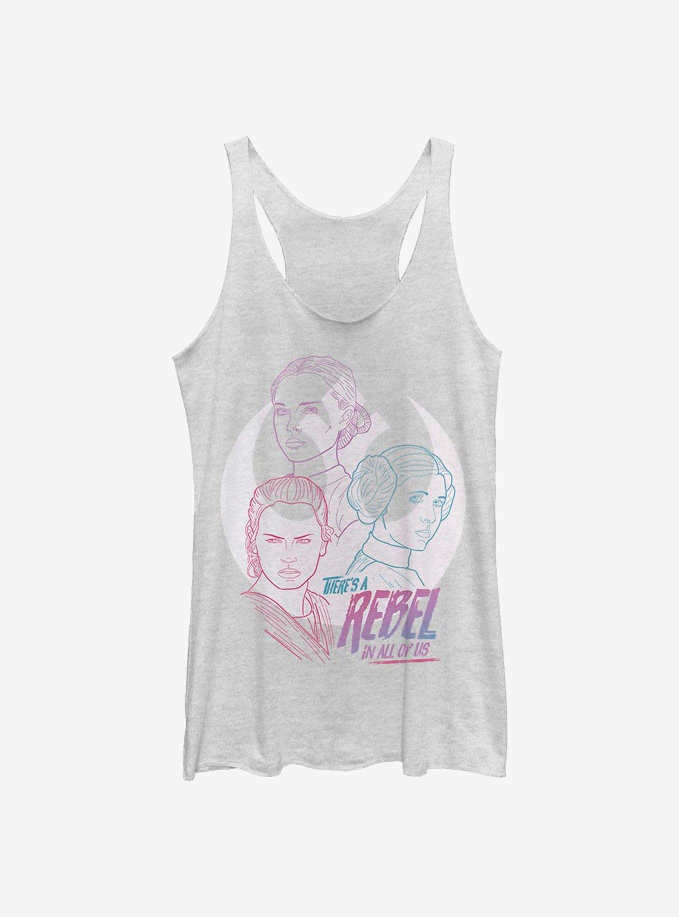 Star Wars Rebel Women Girls Tank, WHITE HTR, hi-res
