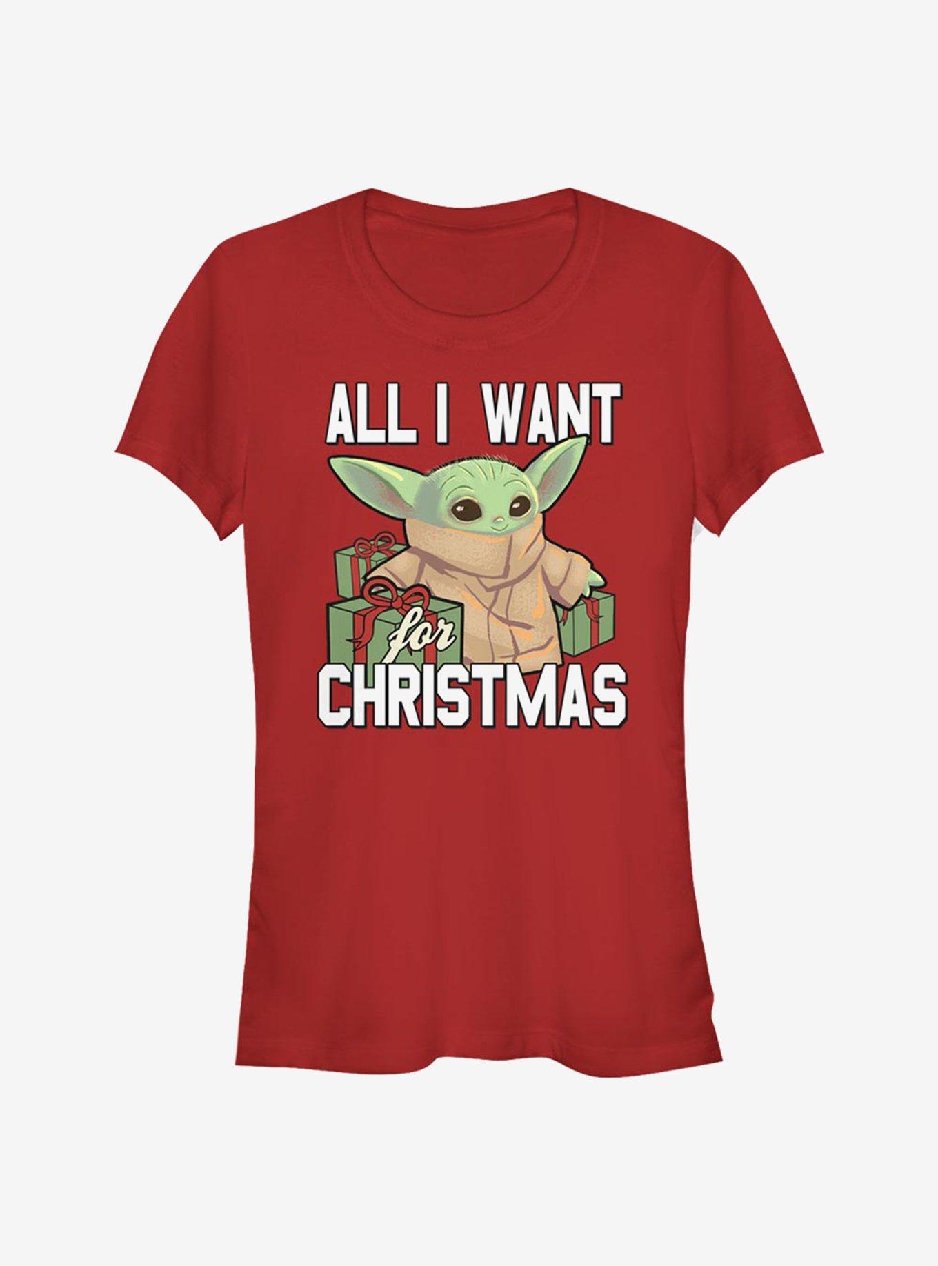Star Wars The Mandalorian Christmas The Child Girls T-Shirt, RED, hi-res
