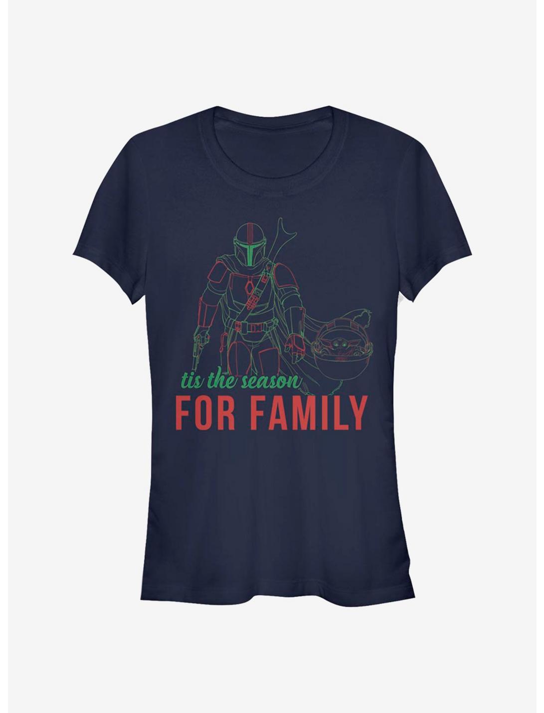 Star Wars The Mandalorian Family Time Girls T-Shirt, NAVY, hi-res