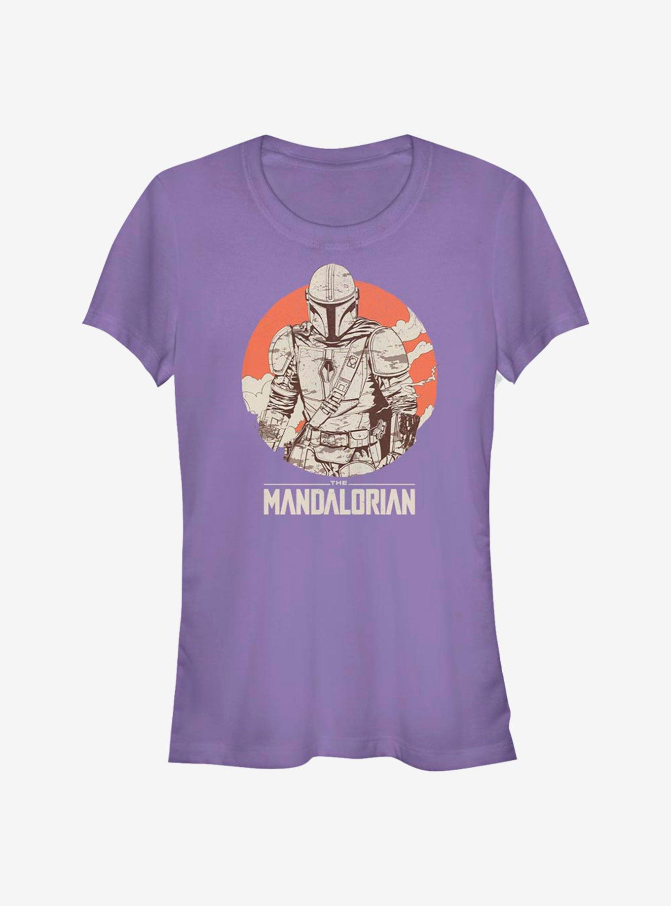 Star Wars The Mandalorian Orange Rider Girls T-Shirt, PURPLE, hi-res