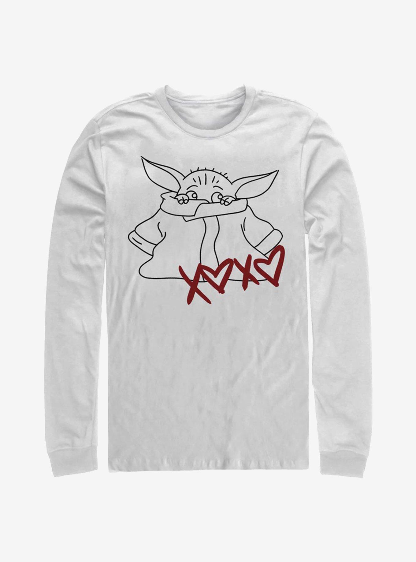 Star Wars The Mandalorian The Child XoXo Long-Sleeve T-Shirt, WHITE, hi-res