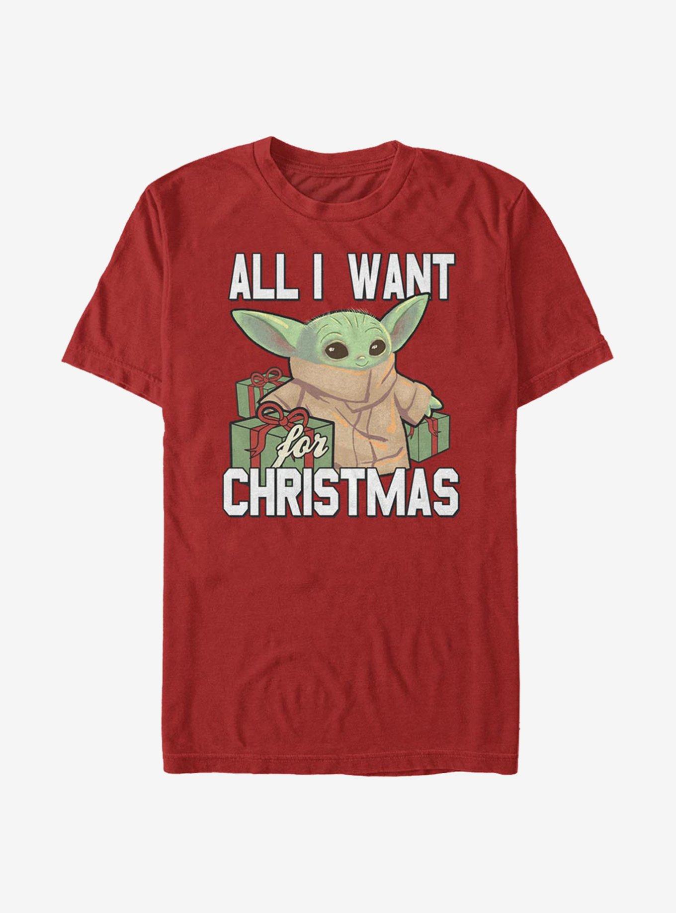 Star Wars The Mandalorian Christmas The Child T-Shirt, RED, hi-res