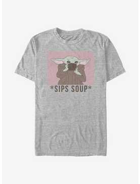 Star Wars The Mandalorian Sips Soup The Child T-Shirt, , hi-res