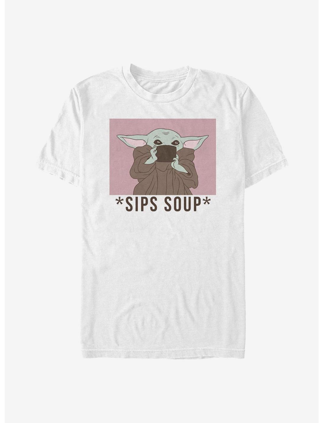 Star Wars The Mandalorian Sips Soup The Child T-Shirt, , hi-res