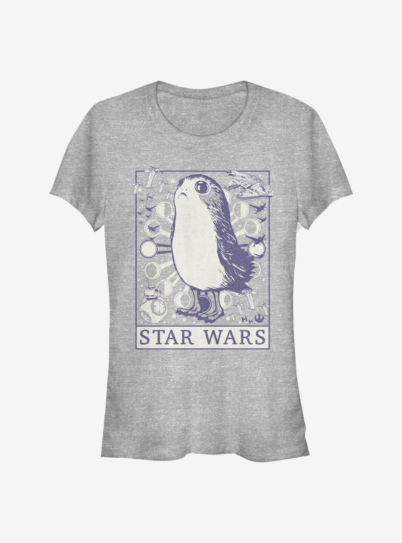 Star Wars: The Last Jedi Mystic Porg Girls T-Shirt, ATH HTR, hi-res