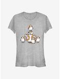 Star Wars: The Last Jedi BB-8 And Porgs Girls T-Shirt, ATH HTR, hi-res