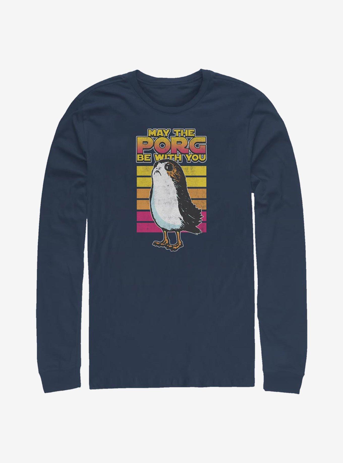 Star Wars: The Last Jedi Retro Porg Long-Sleeve T-Shirt, NAVY, hi-res