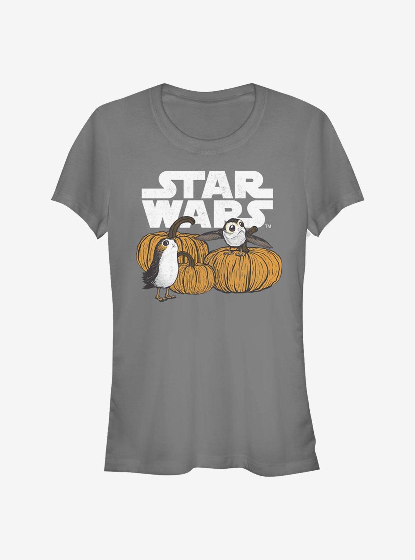 Star Wars: The Last Jedi Pumpkin Patch Porg Girls T-Shirt, CHARCOAL, hi-res