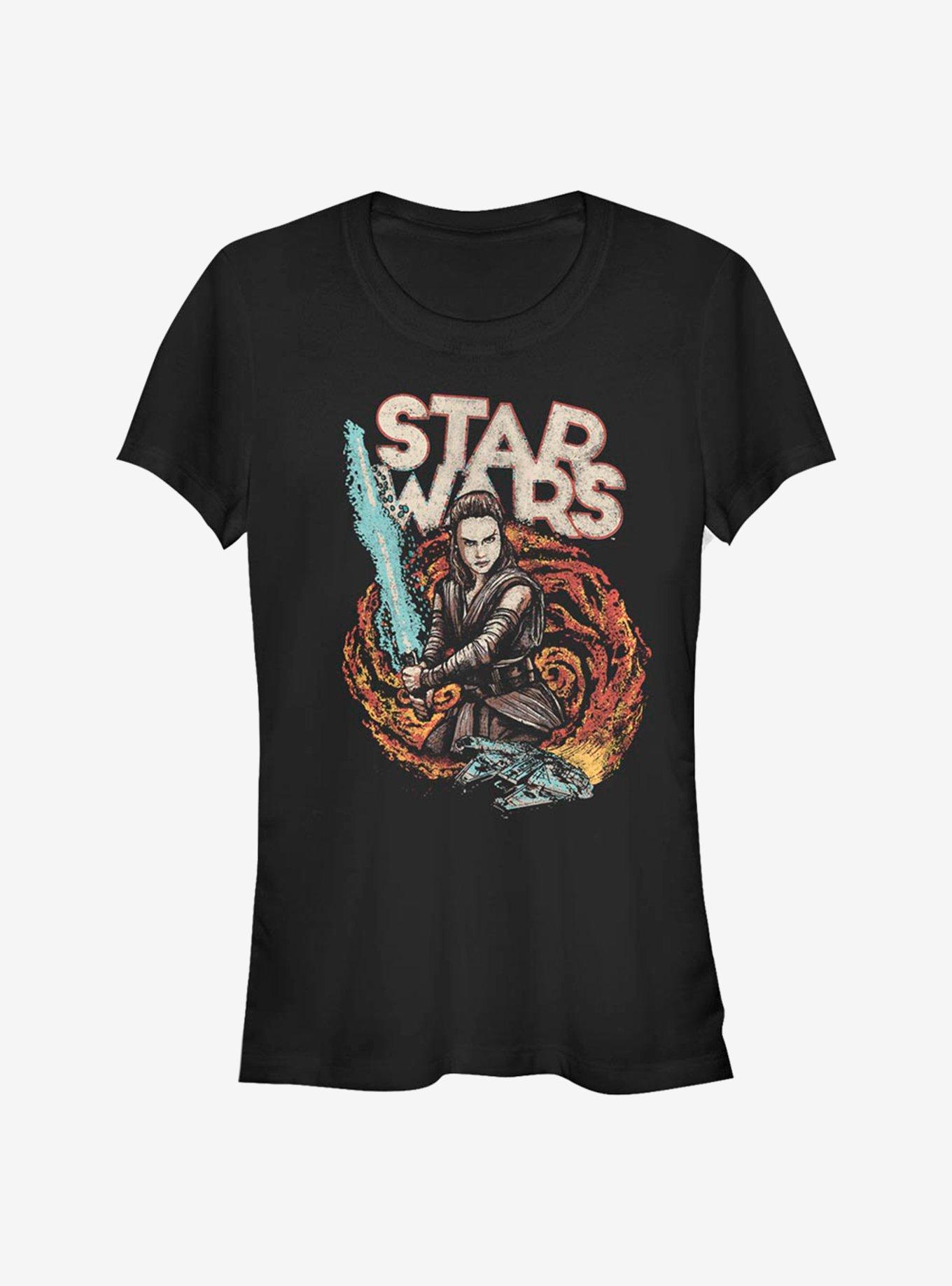 Star Wars: The Last Jedi Rey Resists Girls T-Shirt