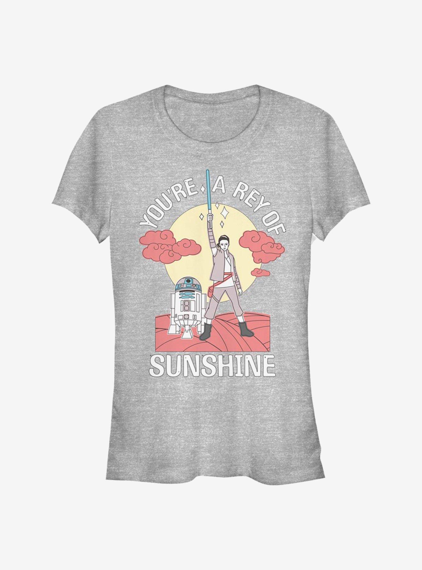 Star Wars: The Last Jedi Rey Of Sun Girls T-Shirt, ATH HTR, hi-res