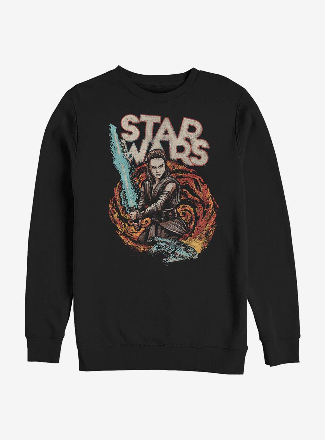 Star Wars: The Last Jedi Rey Resists Crew Sweatshirt, , hi-res