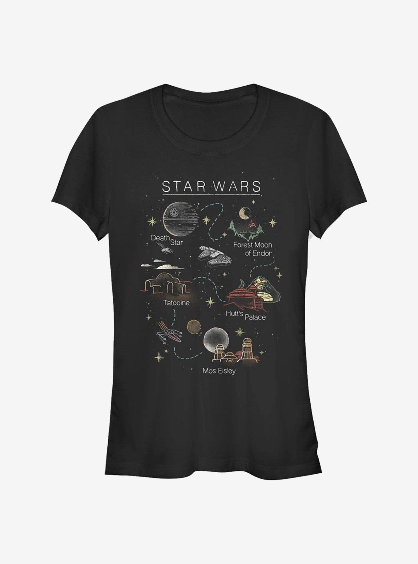 Star Wars Star Map Girls T-Shirt, , hi-res