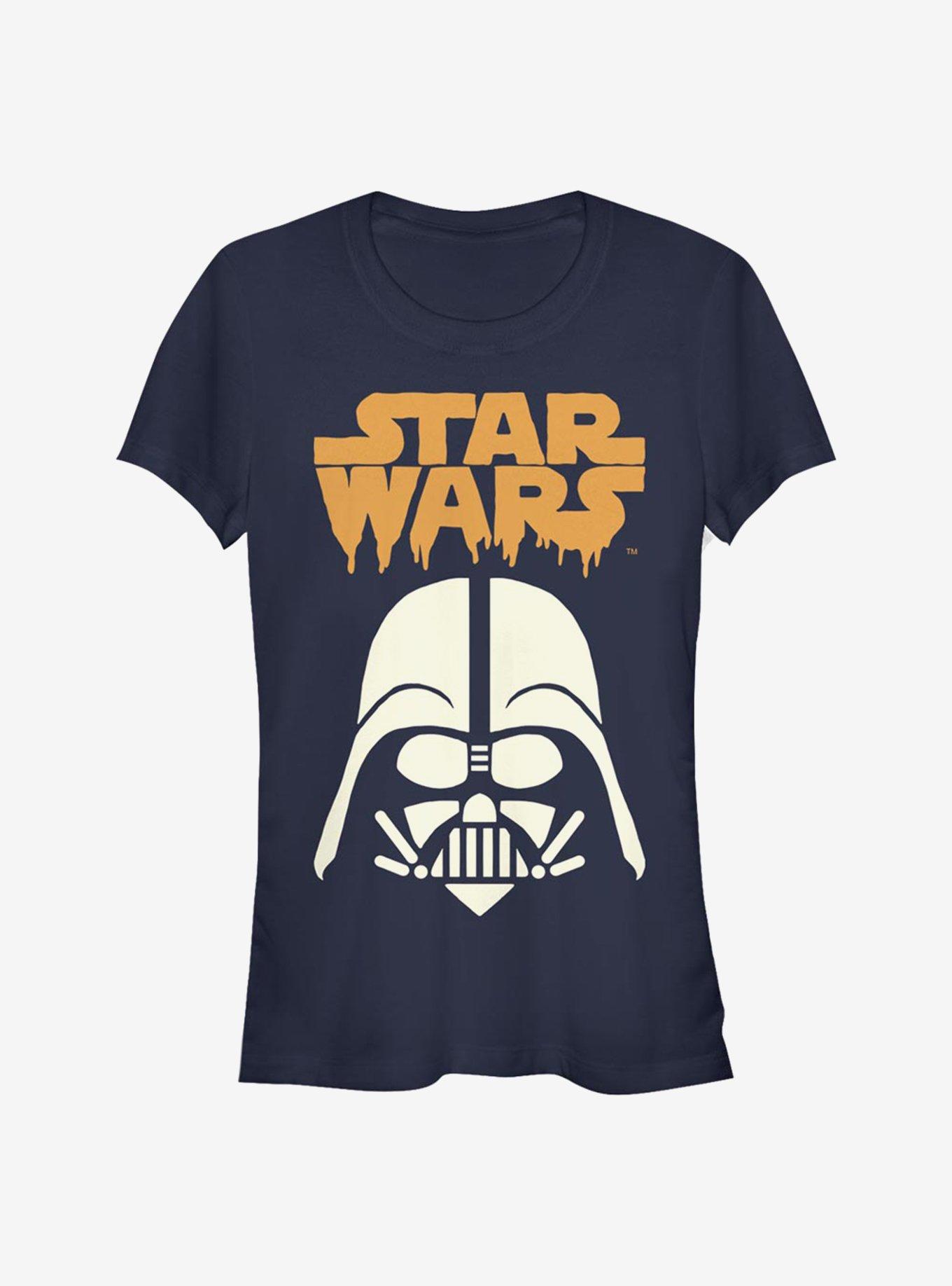 Halloween Spooky Darth Vader Helmet Girls T-Shirt