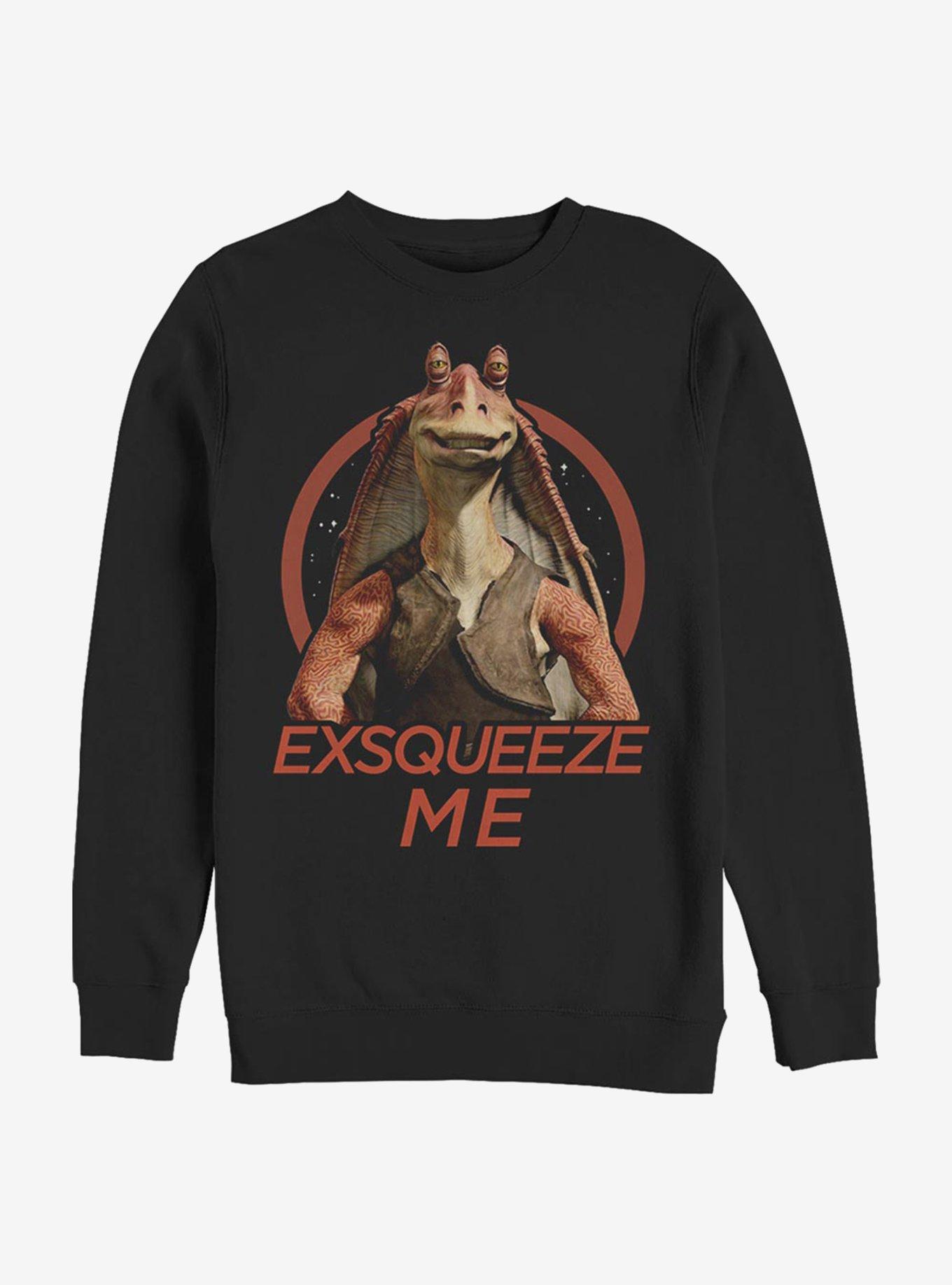 Star Wars Jar Jar Binks Crew Sweatshirt - BLACK | Hot Topic