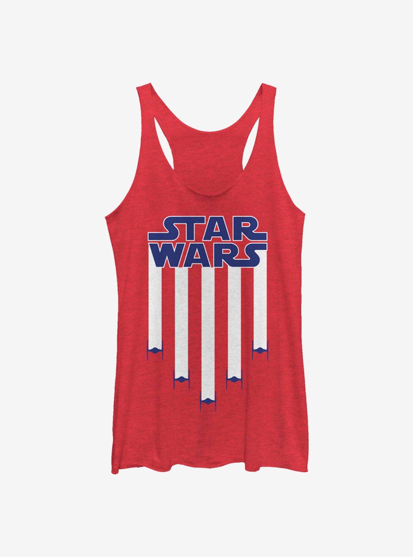 Star Wars Star Banner Girls Tank, RED HTR, hi-res