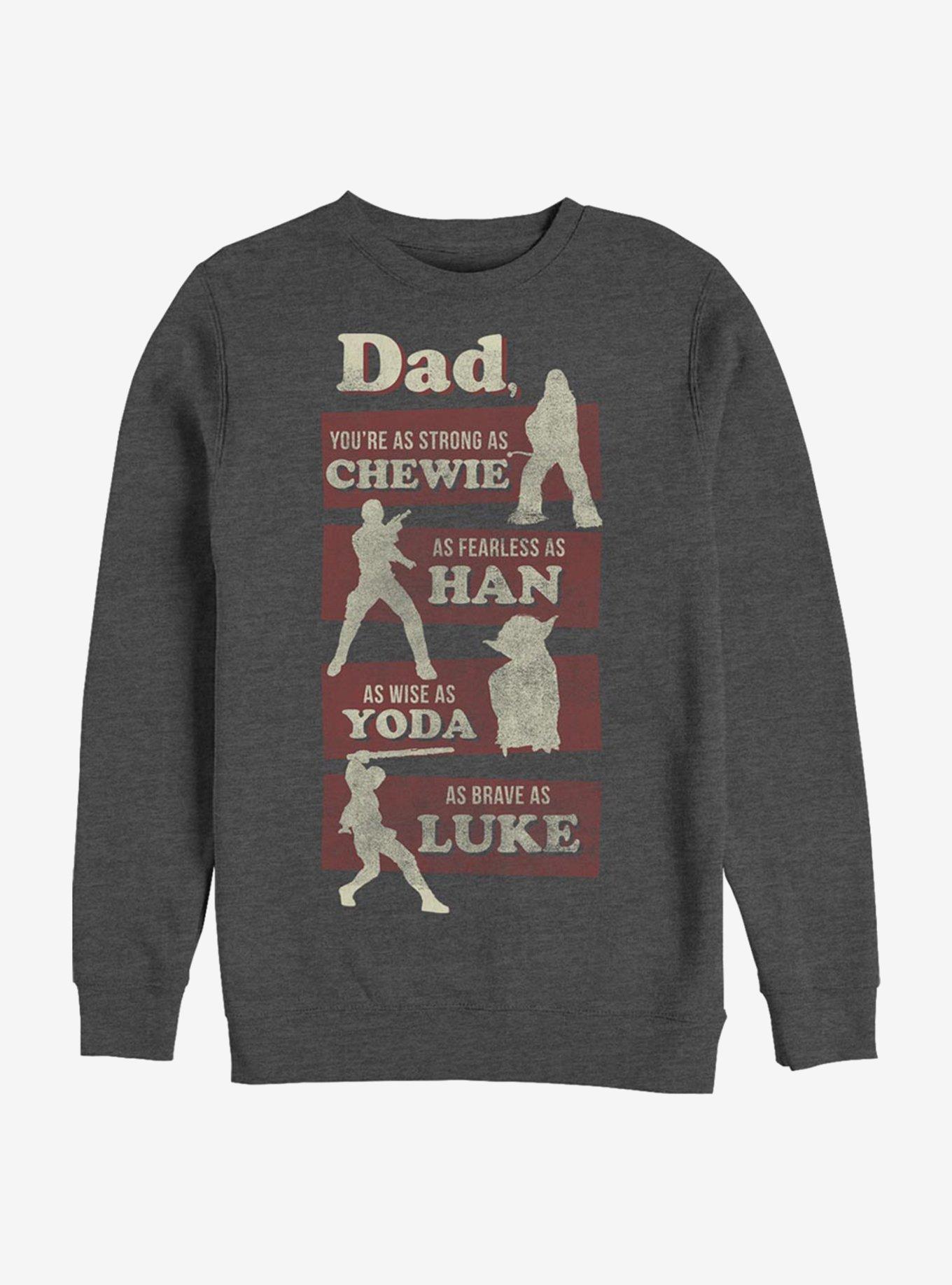 Star Wars Dad Is Crew Sweatshirt, CHAR HTR, hi-res
