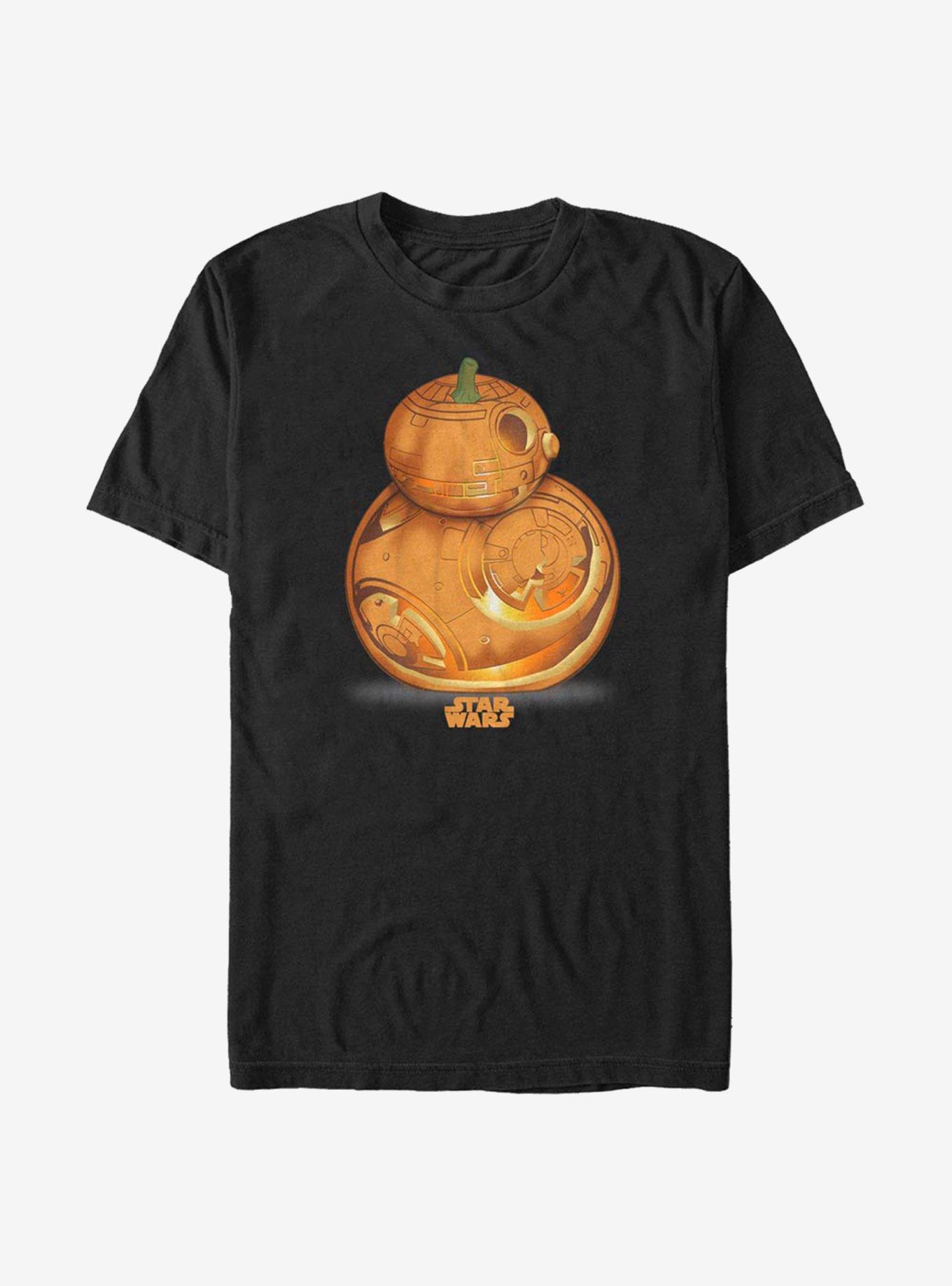 Star Wars: The Force Awakens BB-8 Pumpkin Logo T-Shirt, BLACK, hi-res