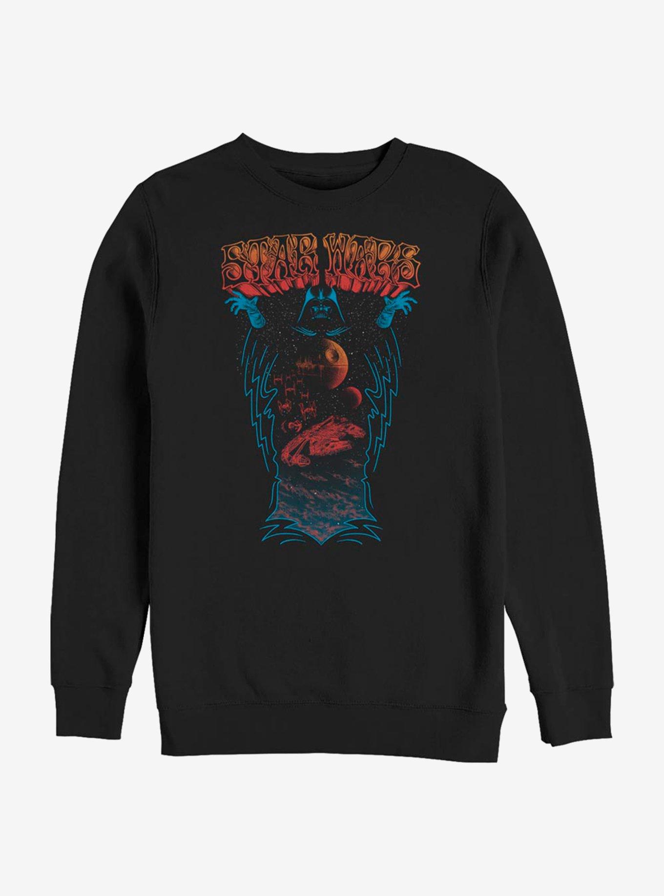 Star Wars Psychedelic Vader Crew Sweatshirt, BLACK, hi-res