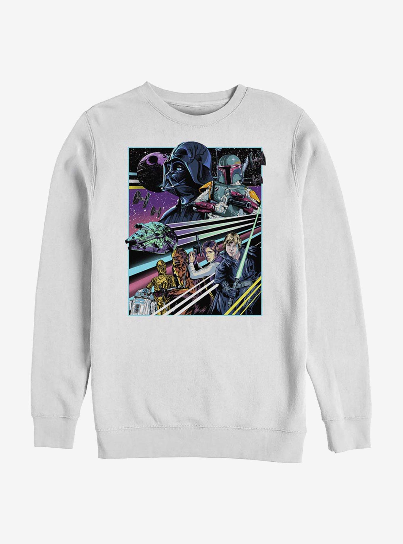 Star Wars Rebellion Poster Crew Sweatshirt, WHITE, hi-res