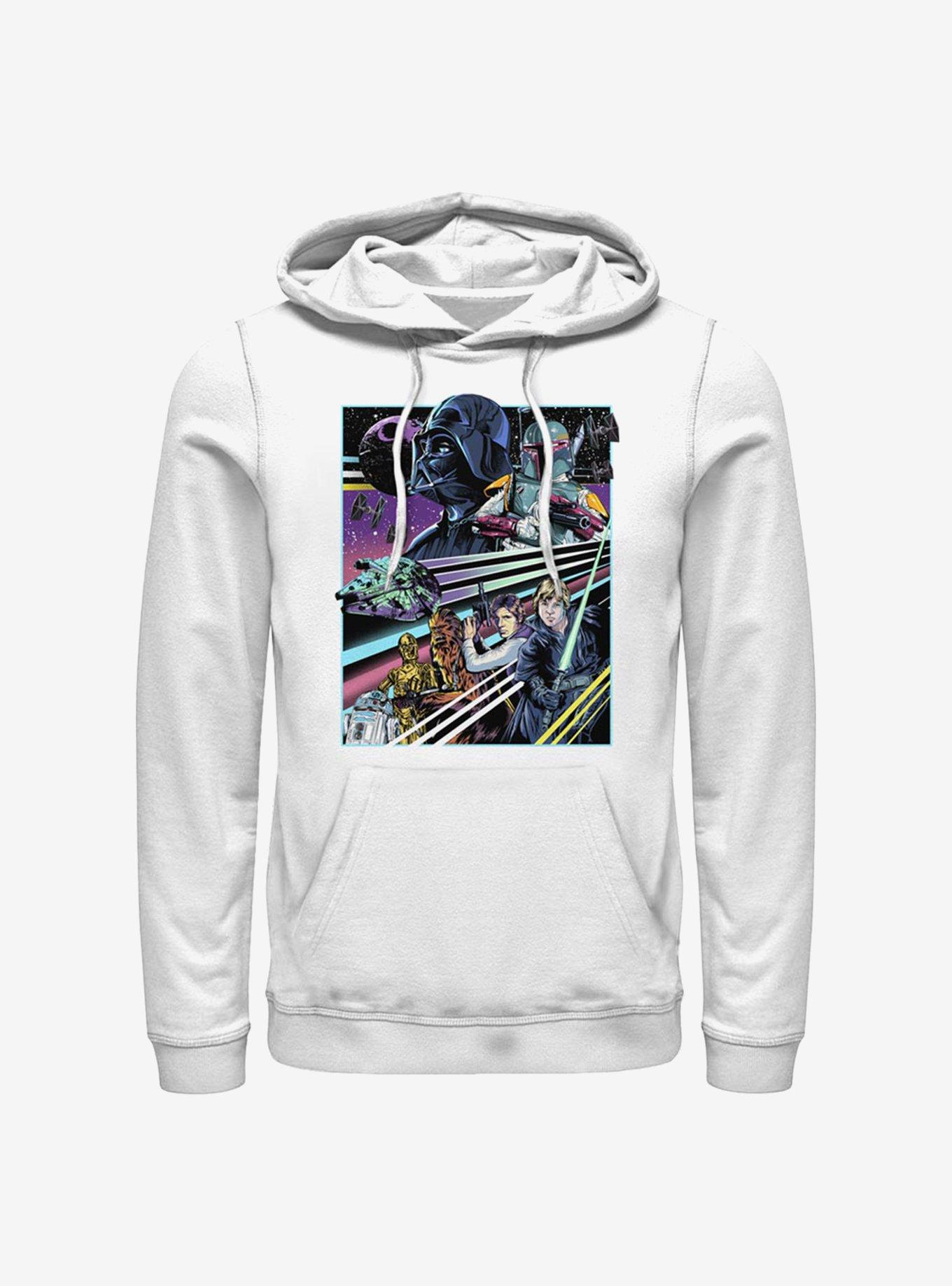 Star Wars Rebellion Poster Hoodie, WHITE, hi-res